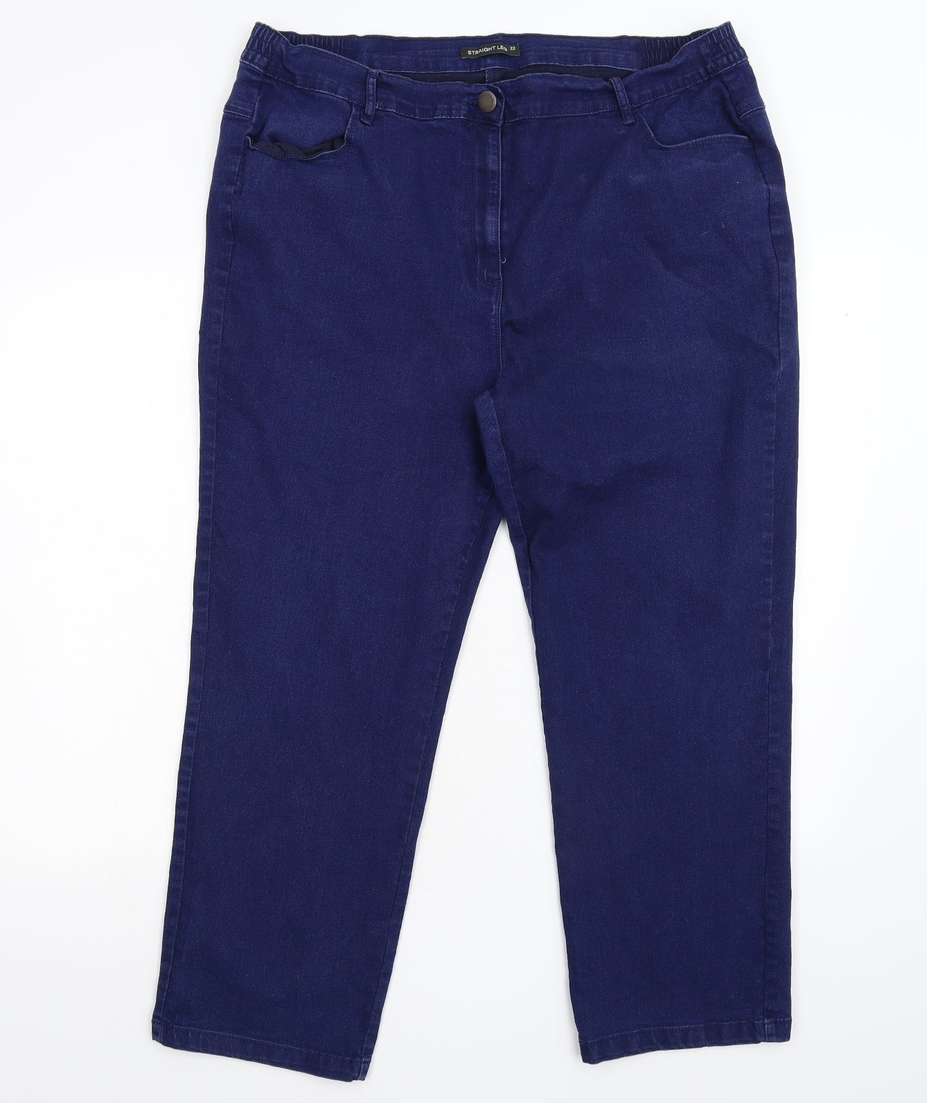 Bonmarché Womens Blue  Denim Straight Jeans Size 22 L26 in