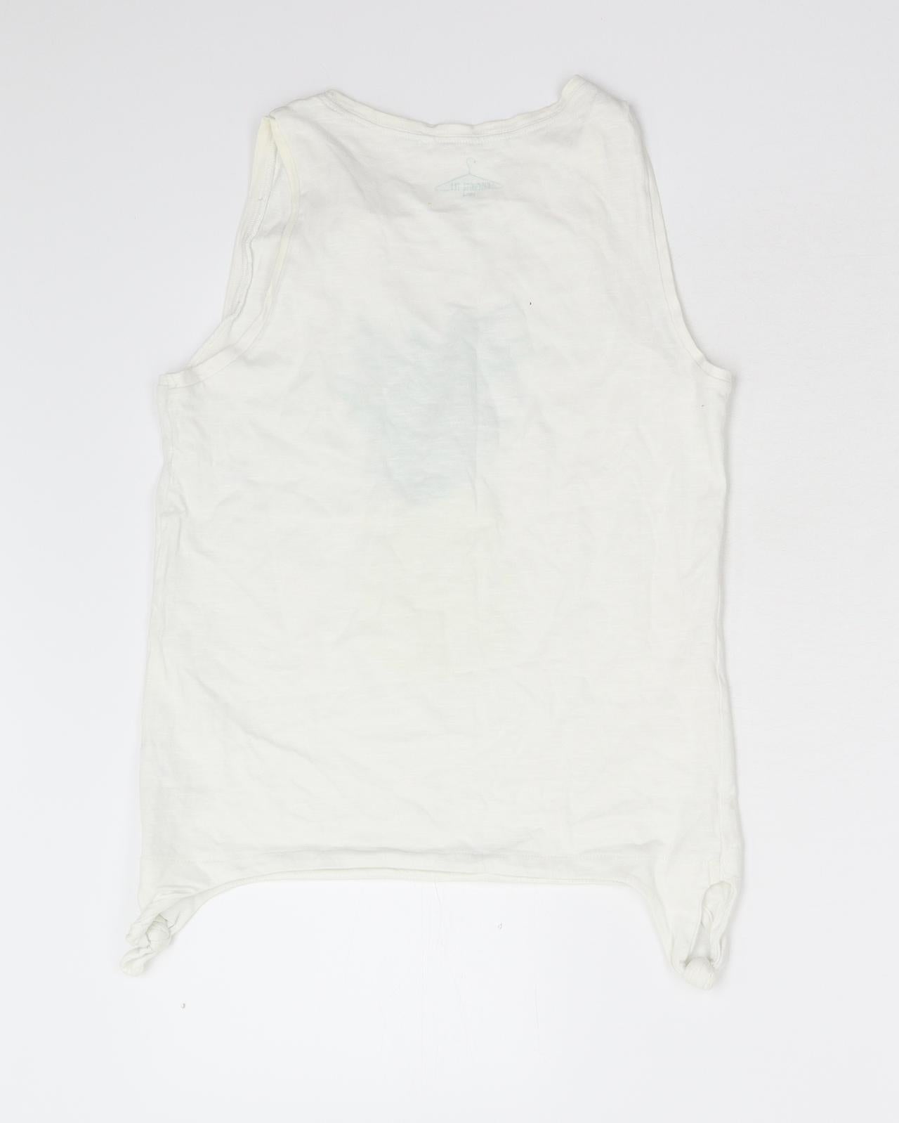 NEXT Girls White   Basic T-Shirt Size 12 Years