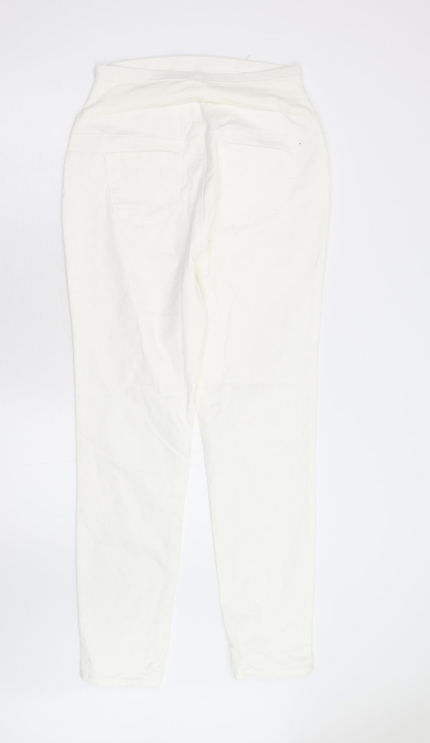 George Womens White  Denim Skinny Jeans Size 16 L28 in - Maternity