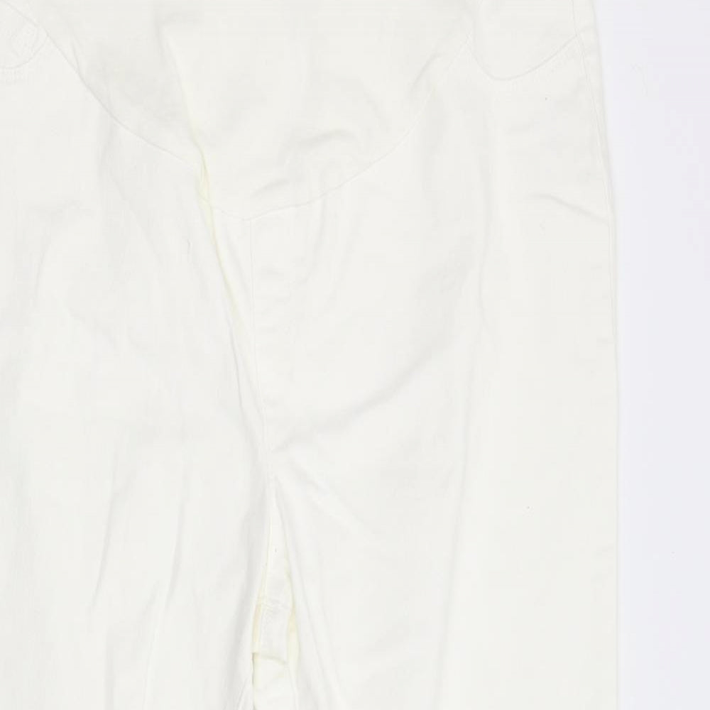 George Womens White  Denim Skinny Jeans Size 16 L28 in - Maternity