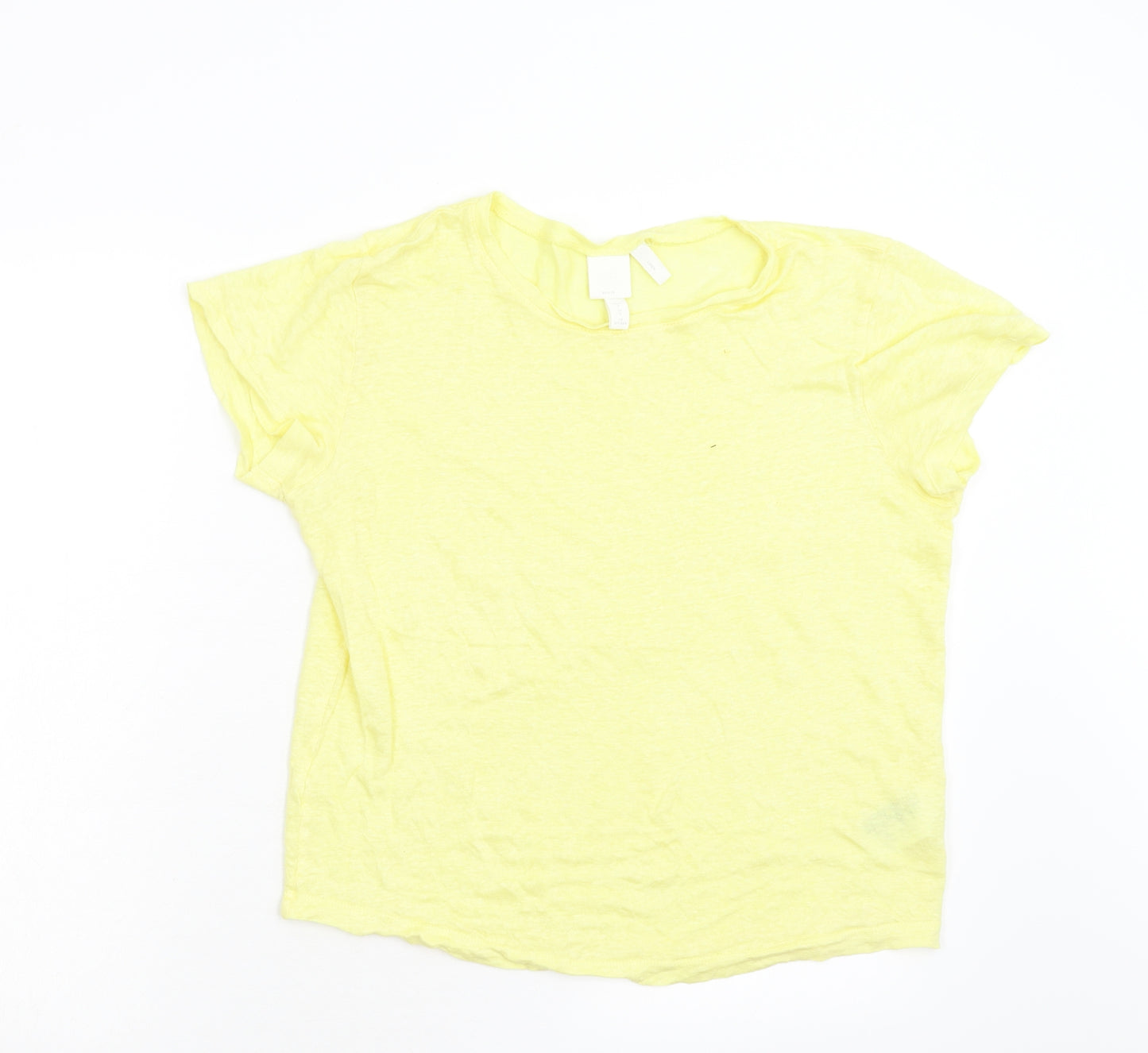 H&M Womens Yellow   Basic T-Shirt Size S