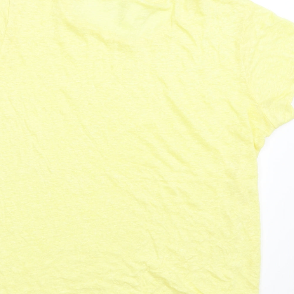 H&M Womens Yellow   Basic T-Shirt Size S
