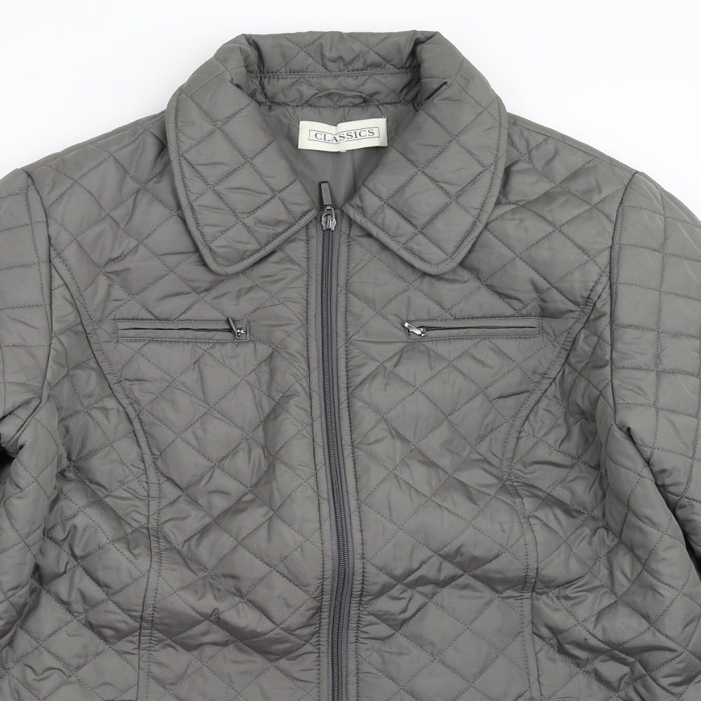 BHS Womens Grey   Quilted Jacket Size 18