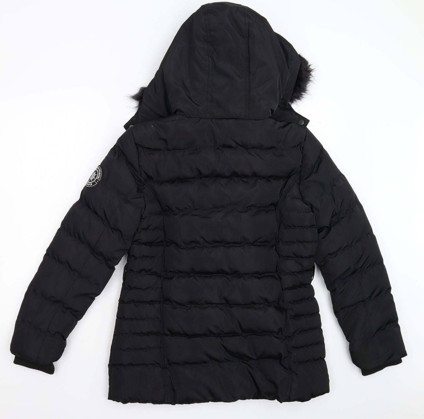 Brave Soul Womens Black   Overcoat Coat Size 12