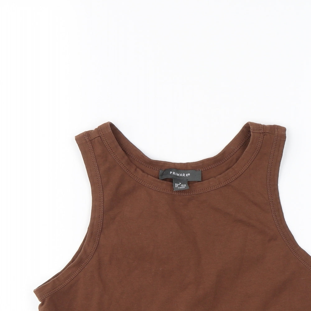 Primark Womens Brown   Basic Tank Size M