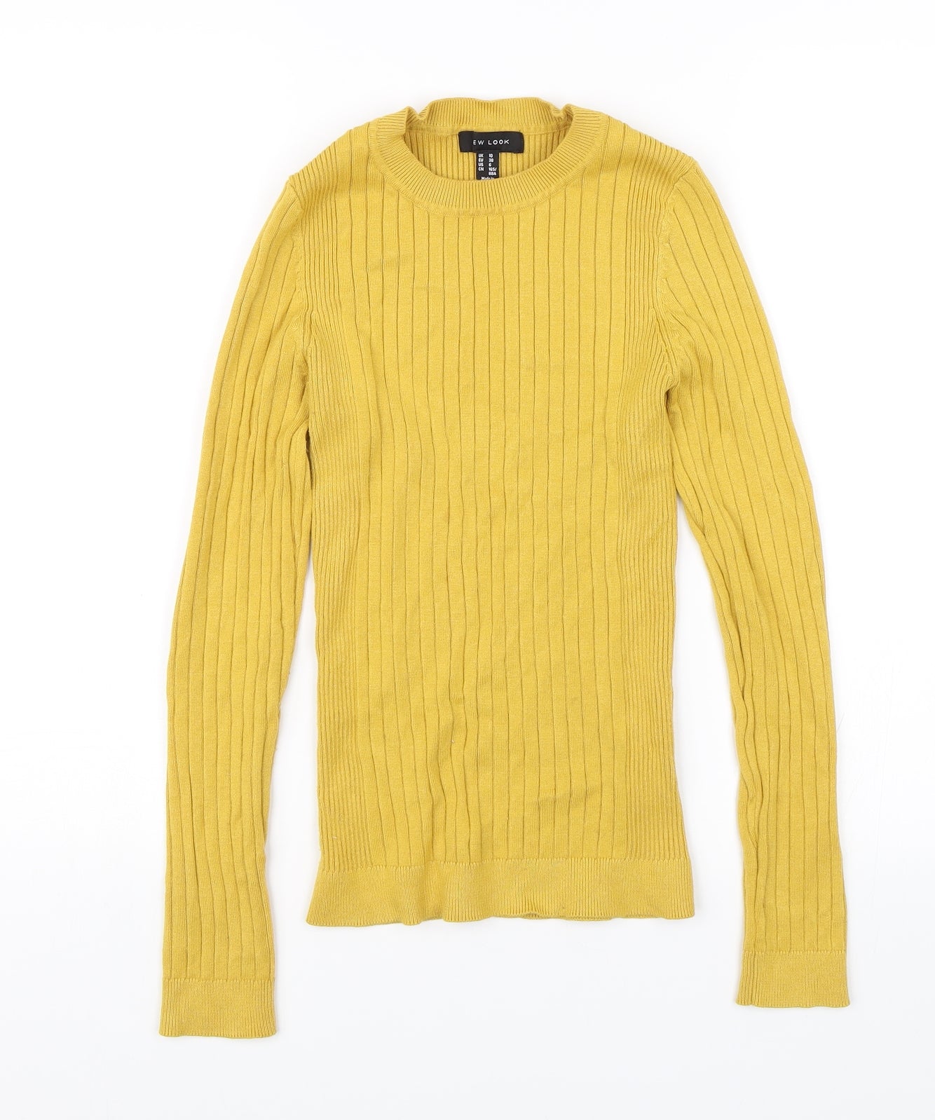New Look Womens Yellow   Pullover Jumper Size 10