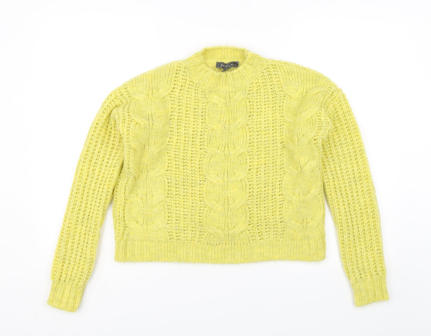 Primark Womens Yellow   Pullover Jumper Size S