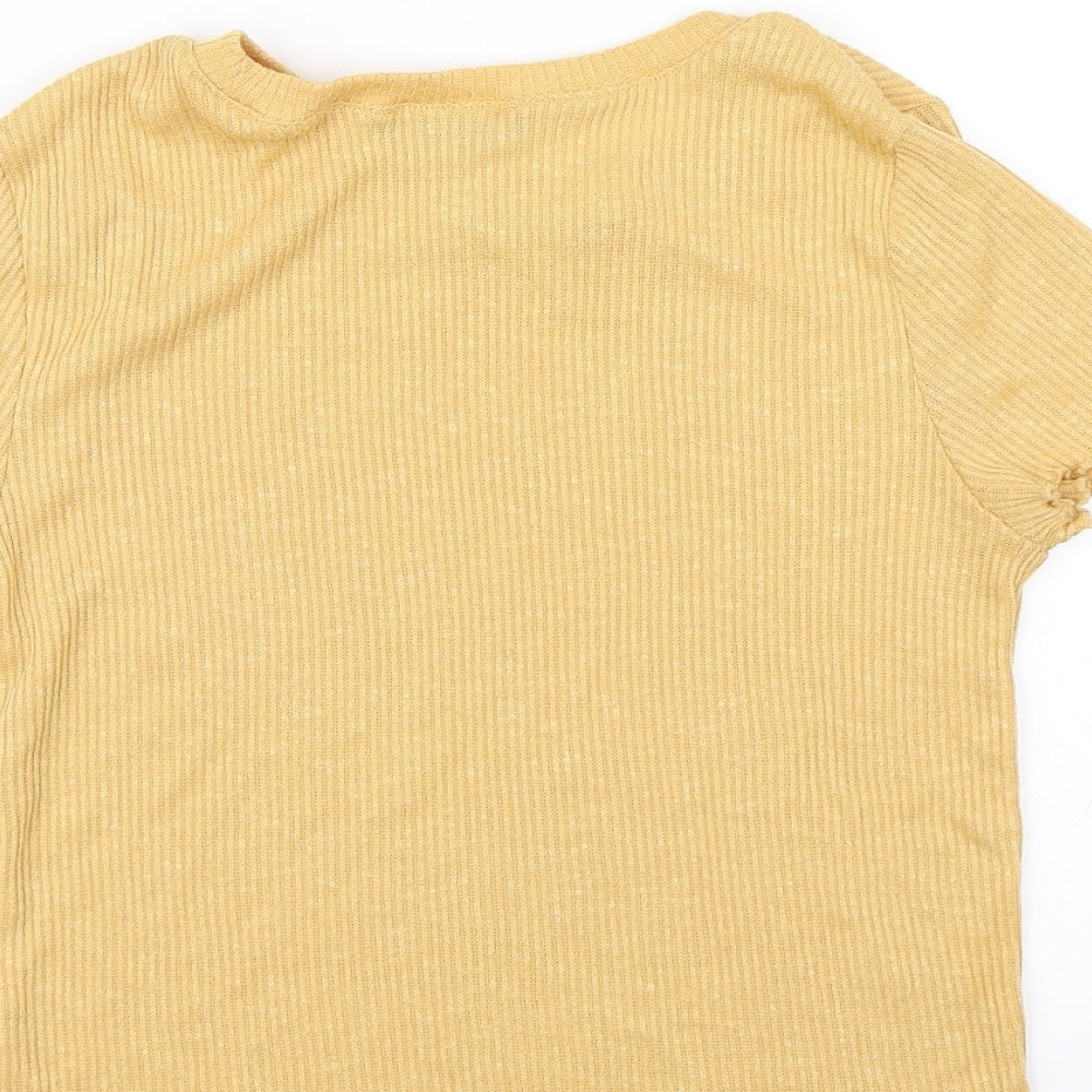 Primark Womens Yellow   Basic T-Shirt Size S