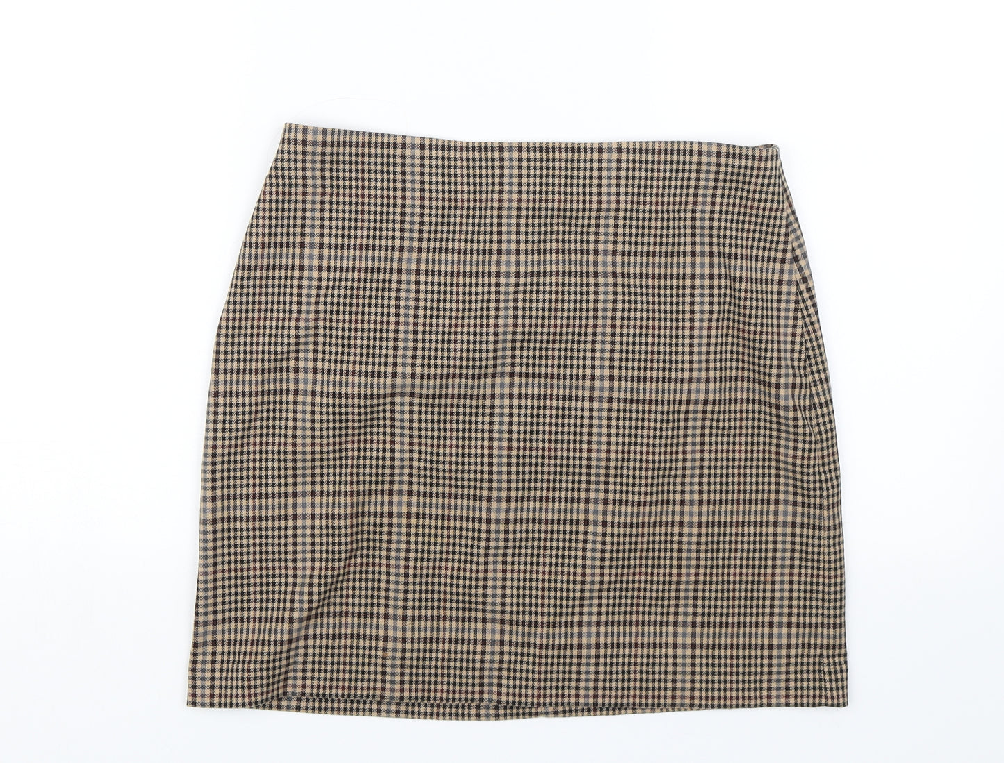 New Look Womens Brown Plaid  Mini Skirt Size 10
