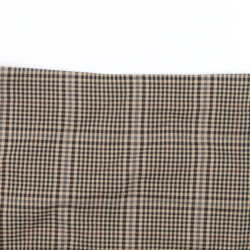 New Look Womens Brown Plaid  Mini Skirt Size 10