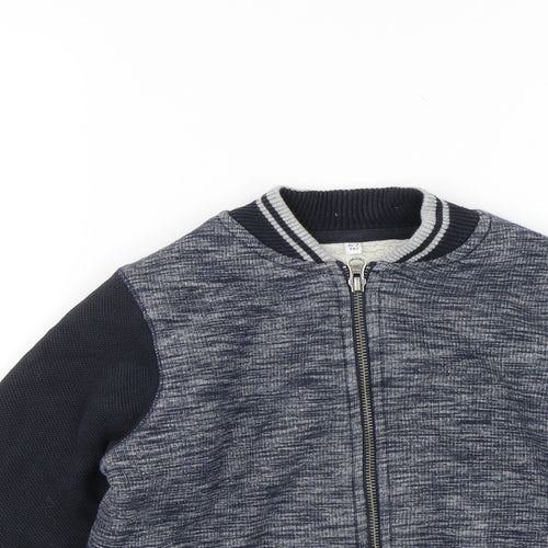 M&S Boys Blue   Full Zip Jumper Size 6-7 Years