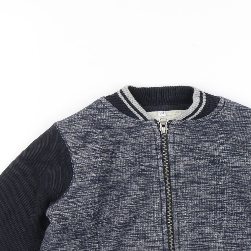 M&S Boys Blue   Full Zip Jumper Size 6-7 Years