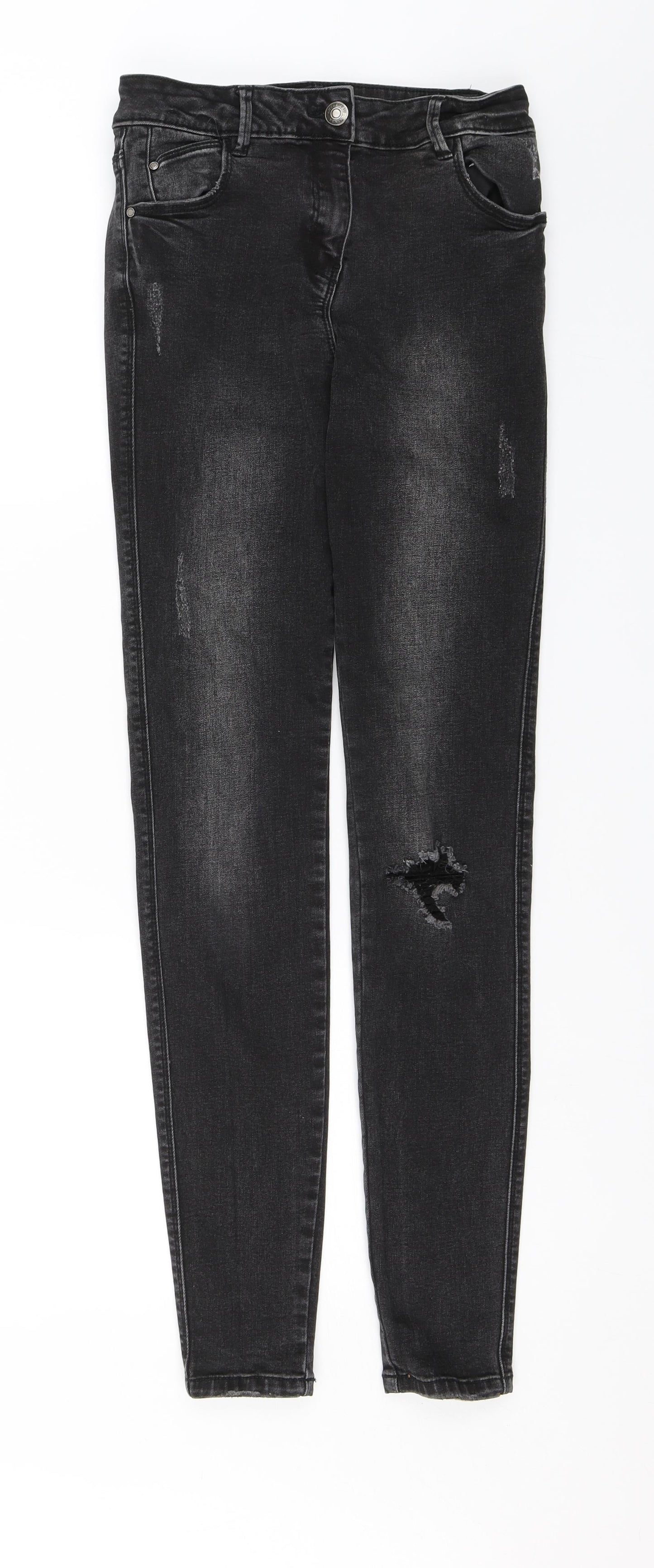 Matalan Womens Black  Denim Skinny Jeans Size 10 L28 in