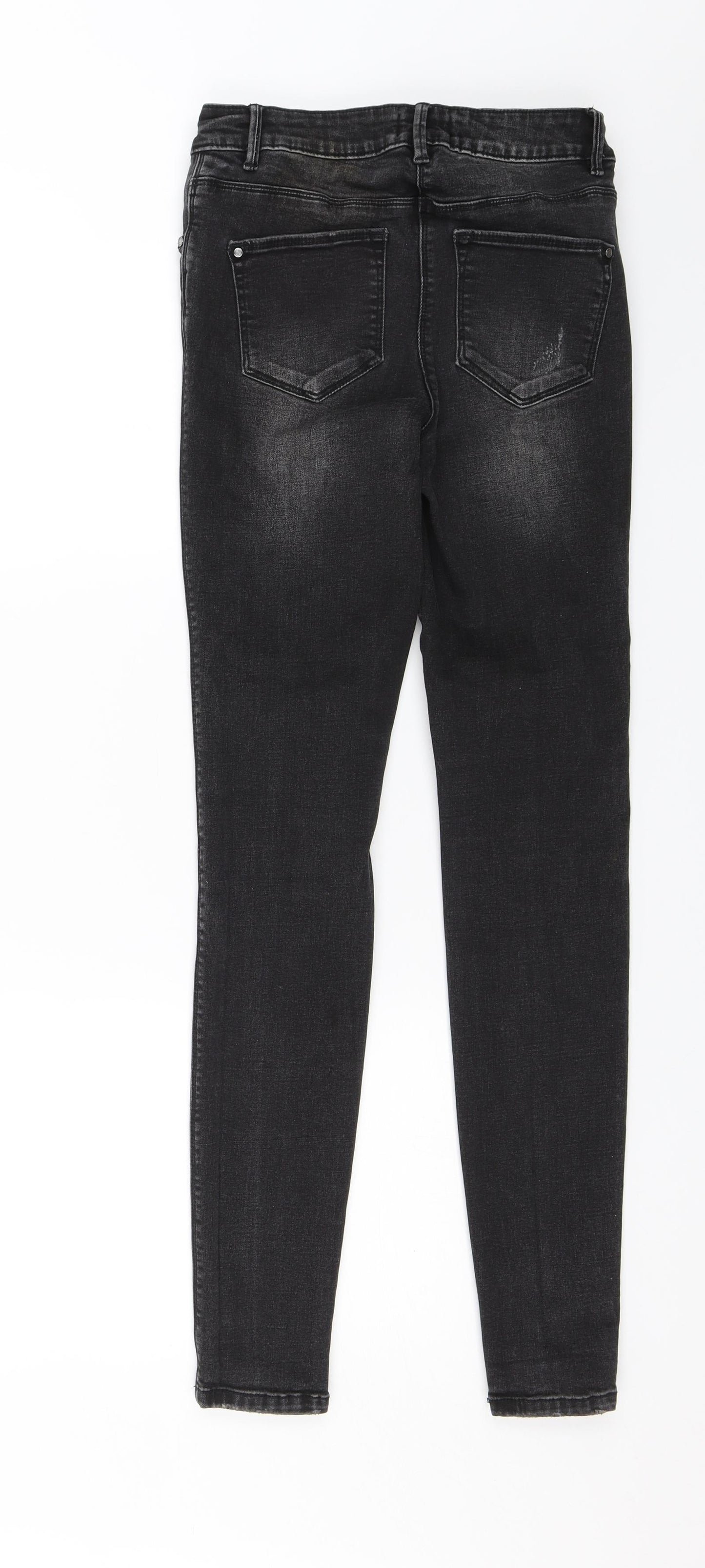 Matalan Womens Black  Denim Skinny Jeans Size 10 L28 in