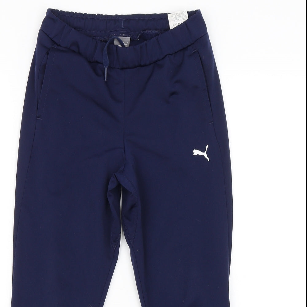 PUMA Boys Blue   Sweatpants Trousers Size 7-8 Years