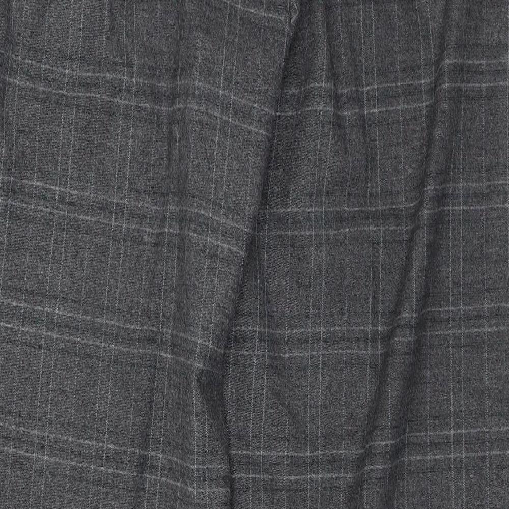NEXT Womens Grey Plaid  Dress Pants Trousers Size 14 L28 in