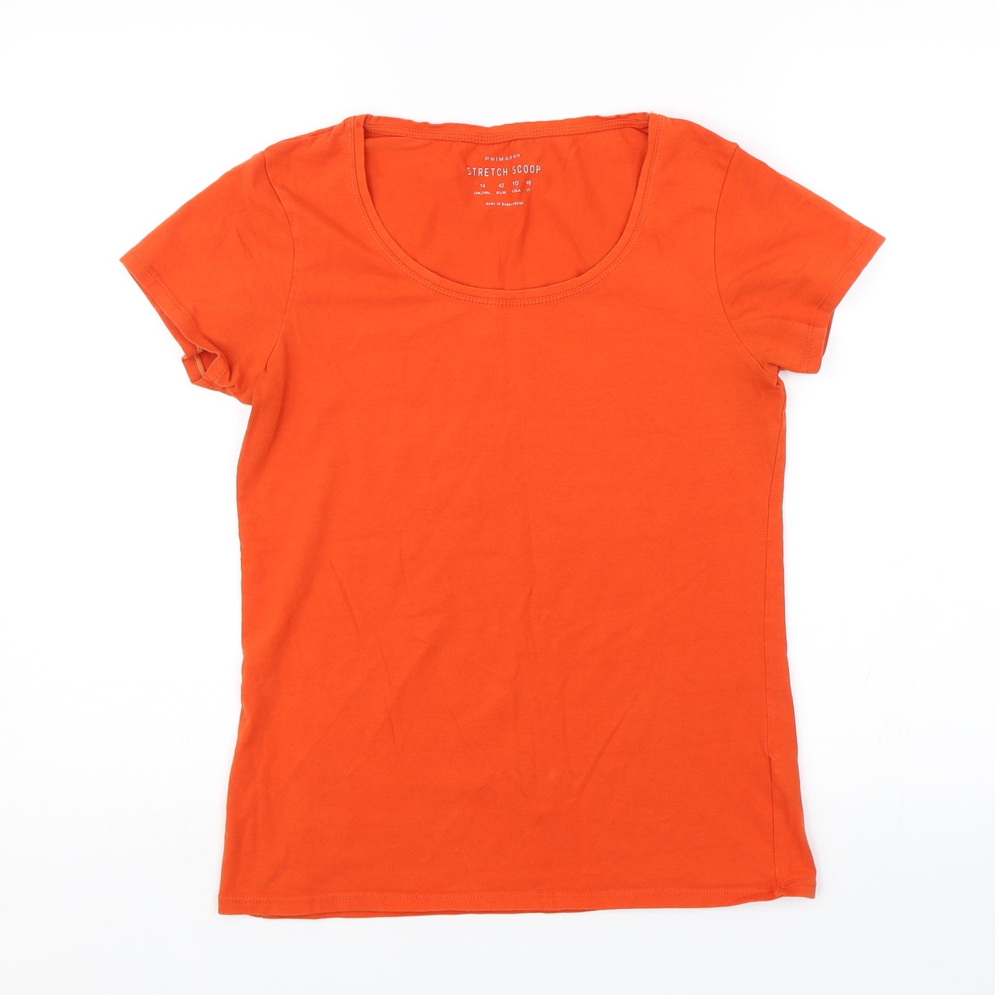 Primark Womens Orange   Basic T-Shirt Size 14