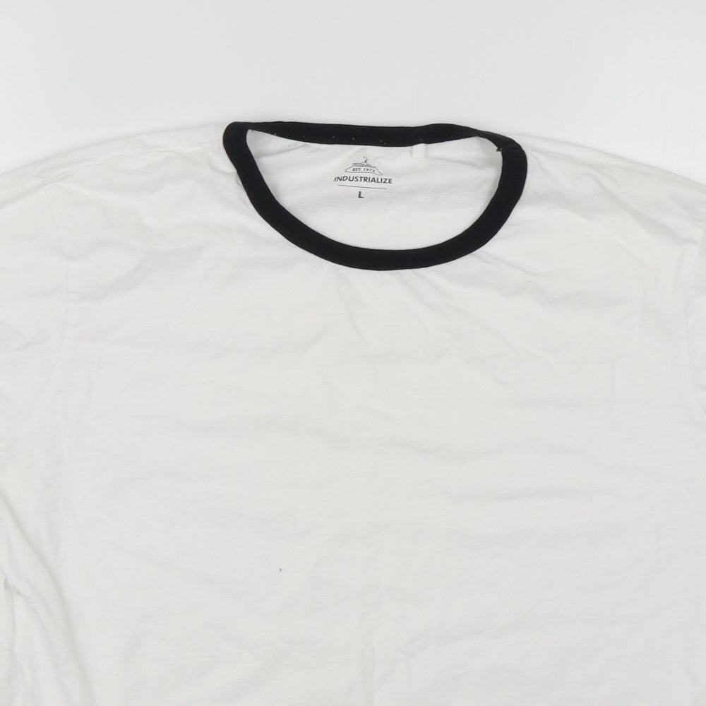 Industralize Womens White   Basic T-Shirt Size L