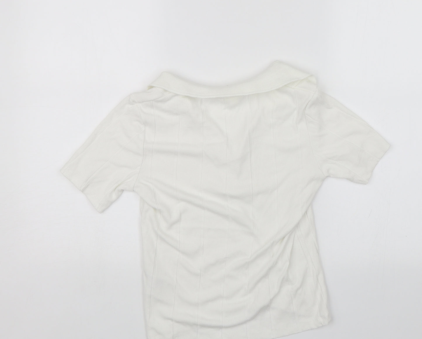H&M Womens White   Basic Polo Size S
