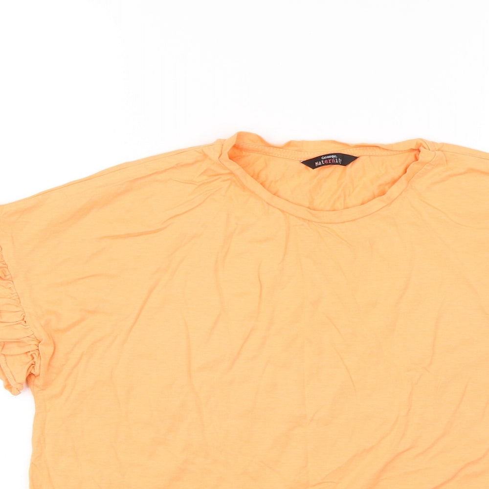 George Womens Orange   Basic T-Shirt Size 10