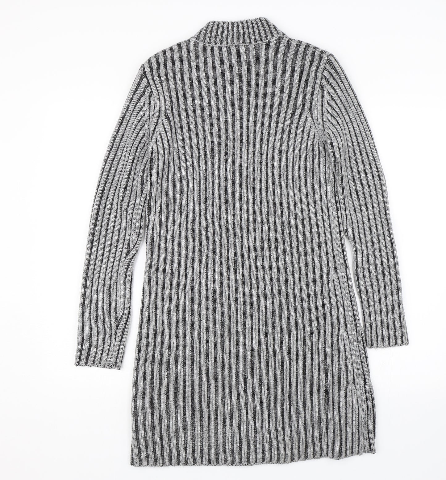 ASOS Womens Grey Striped  Jumper Dress  Size 10