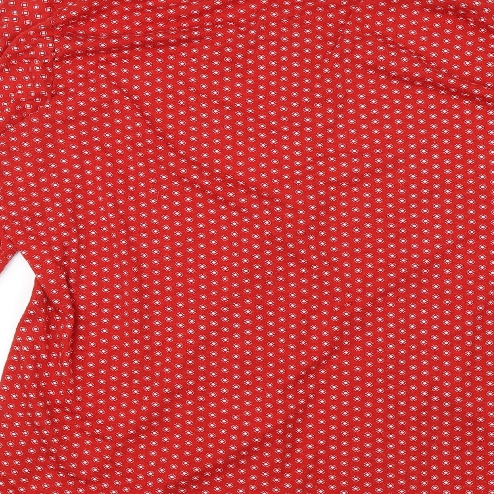Primark Womens Red Geometric  Top Pyjama Top Size XL