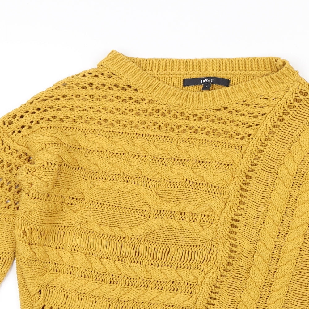 NEXT Womens Yellow   Pullover Jumper Size S