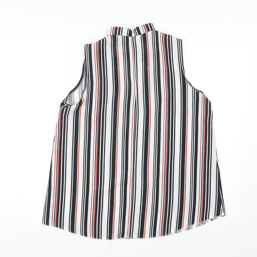 Select Womens Black Striped  Basic Blouse Size 12