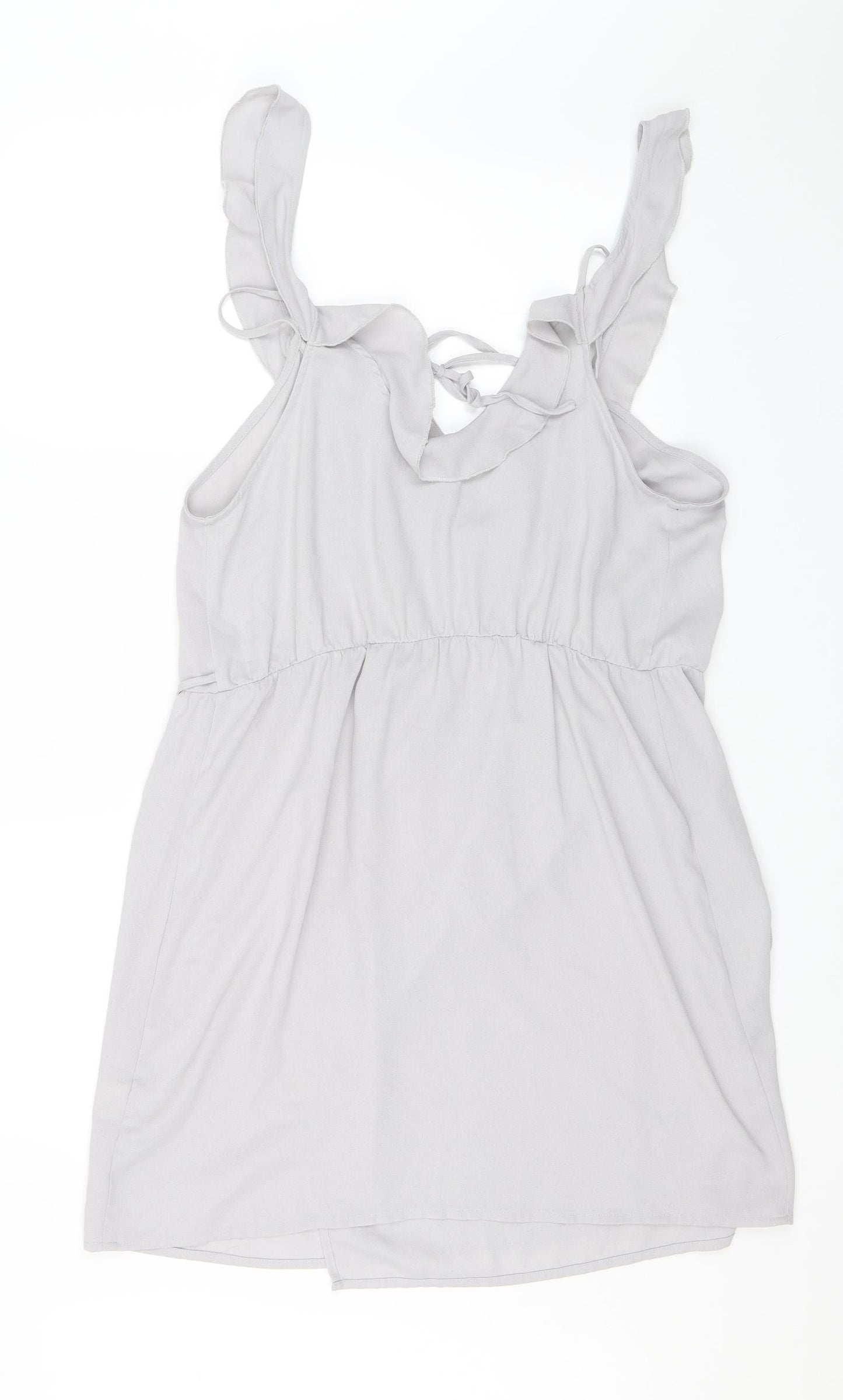 PRETTYLITTLETHING Womens Grey   Wrap Dress  Size 12