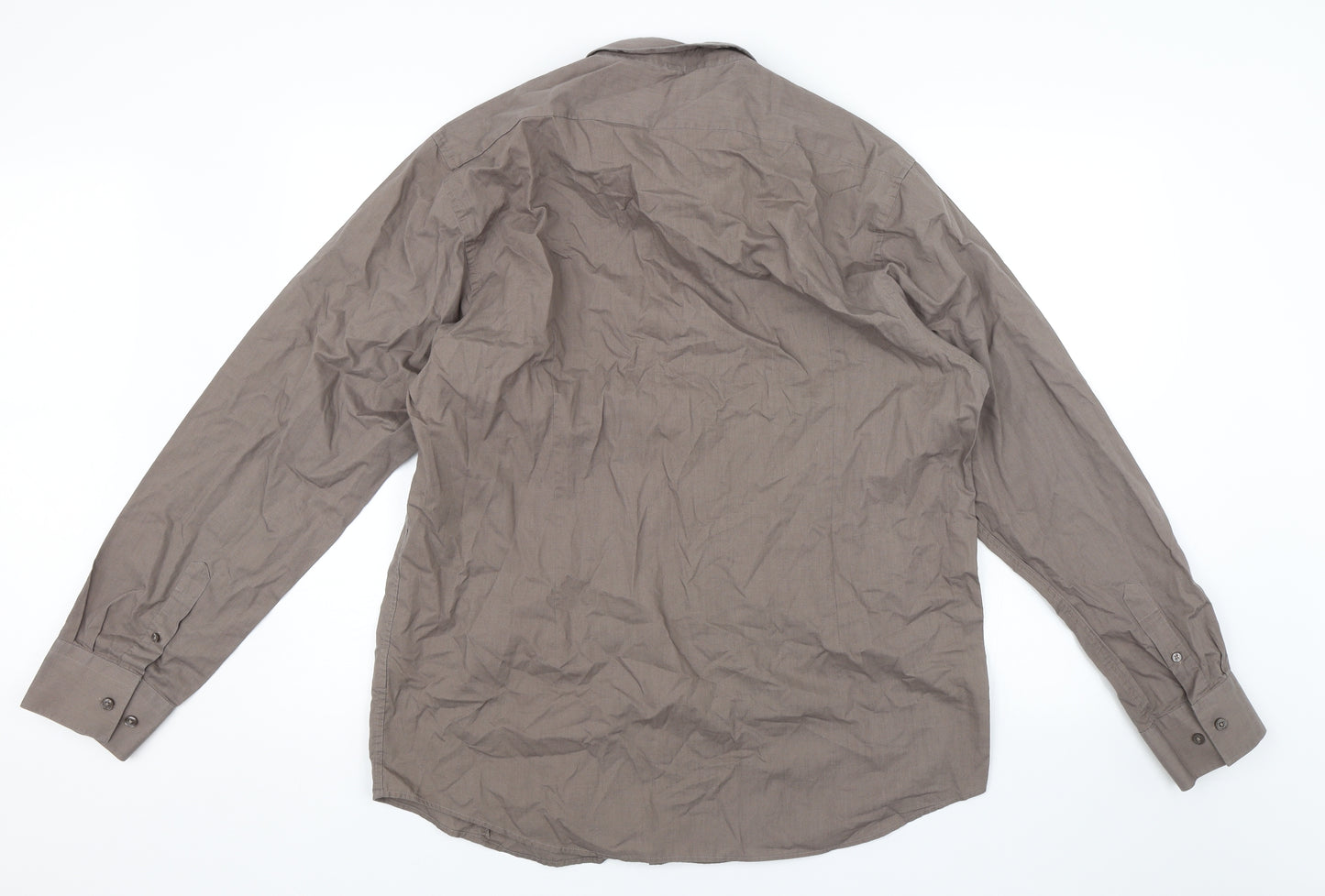 Taylor & Wright Mens Brown    Dress Shirt Size XL