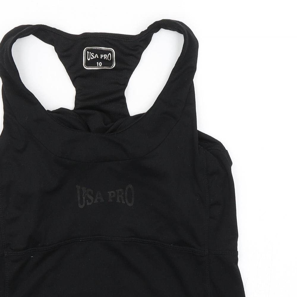 USA Pro Womens Black   Basic Tank Size 10