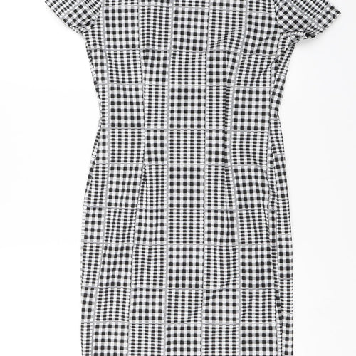 Select Womens Black Plaid  Shift  Size 10