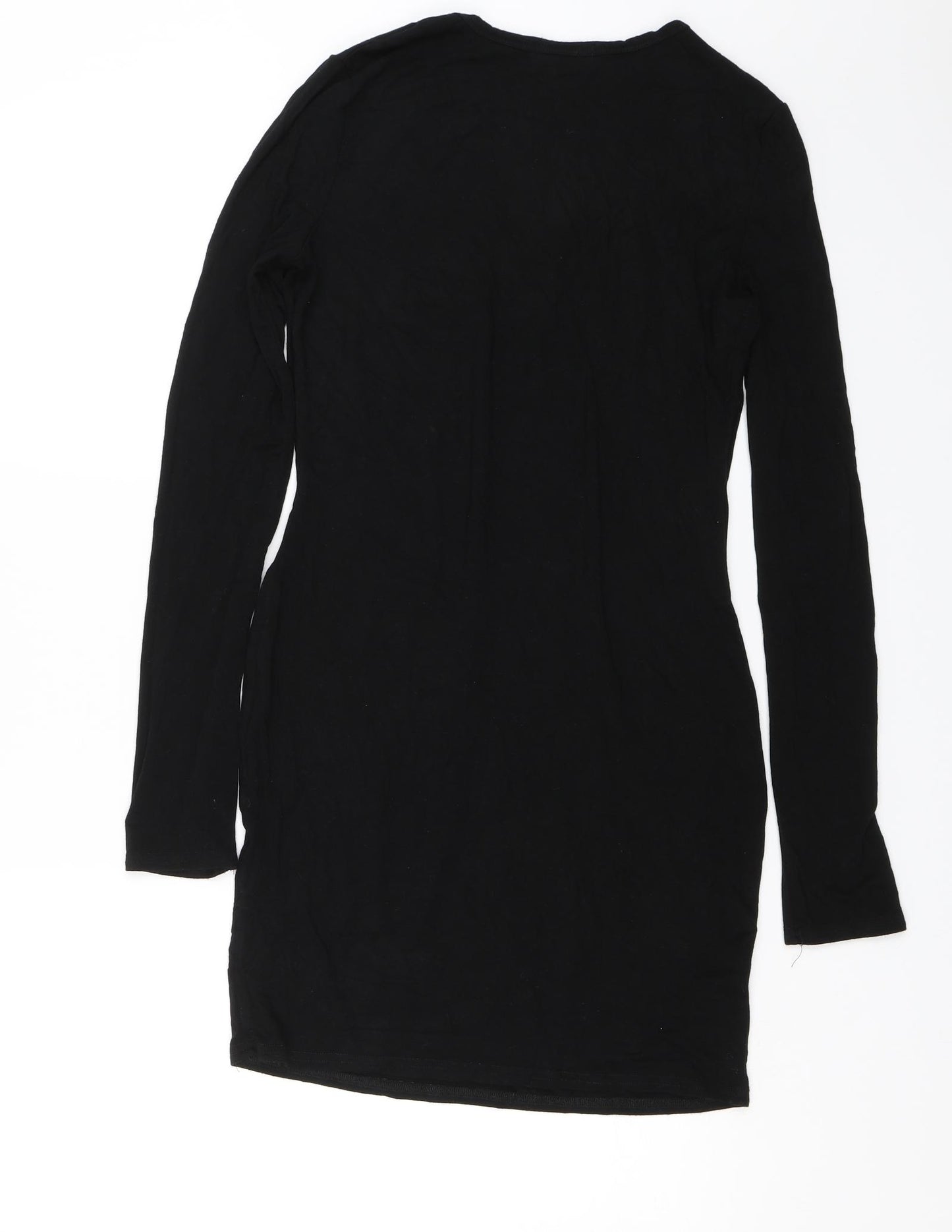 PRETTYLITTLETHING Womens Black   T-Shirt Dress  Size 12