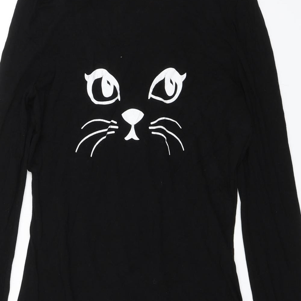 PRETTYLITTLETHING Womens Black   T-Shirt Dress  Size 12