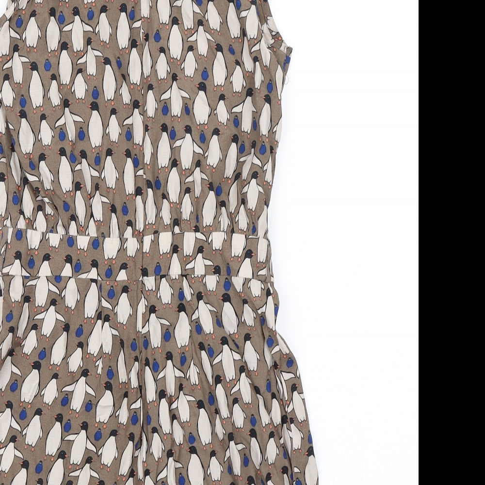 Atmosphere Womens Brown   Playsuit One-Piece Size 8  - Penguins