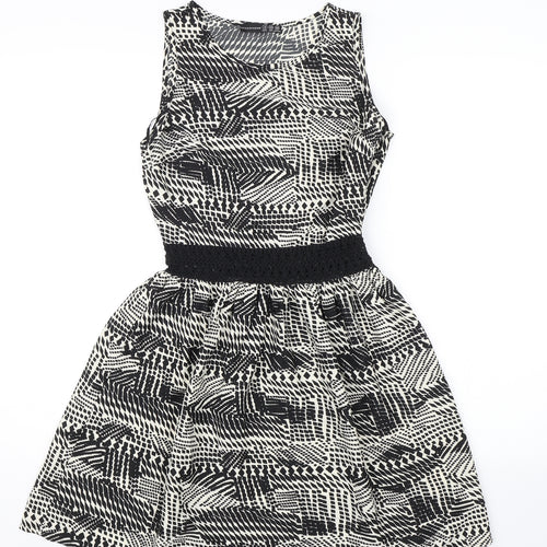 Atmosphere Womens Black Animal Print  Shift  Size 6