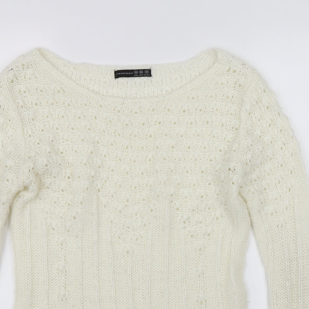 Atmosphere Womens White   Pullover Jumper Size 10