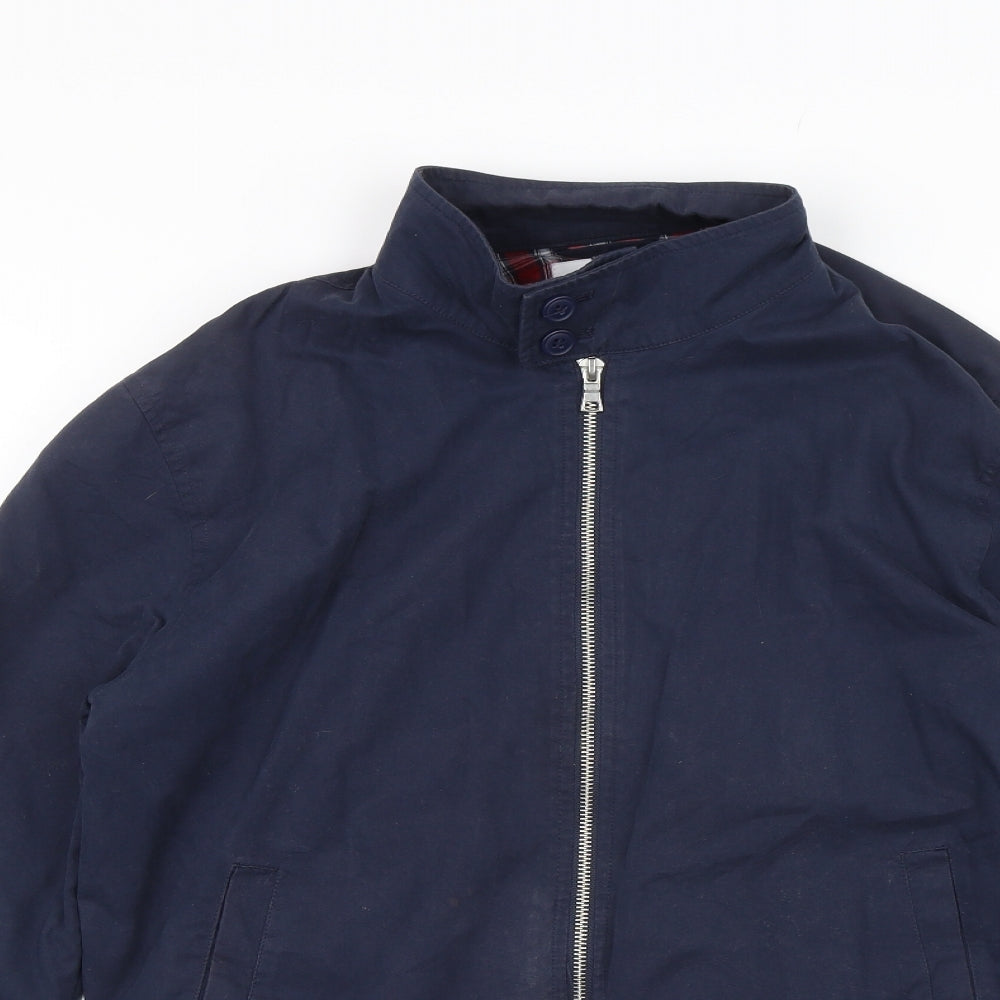 Topman Mens Blue   Bomber Jacket Jacket Size M