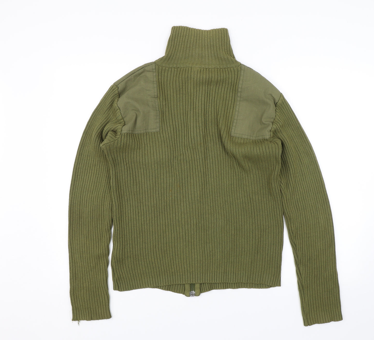 Divided Mens Green   Full Zip Jumper Size M