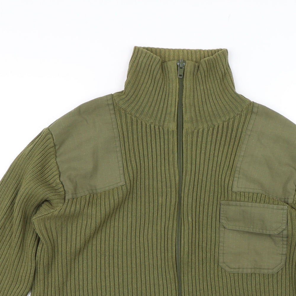 Divided Mens Green   Full Zip Jumper Size M