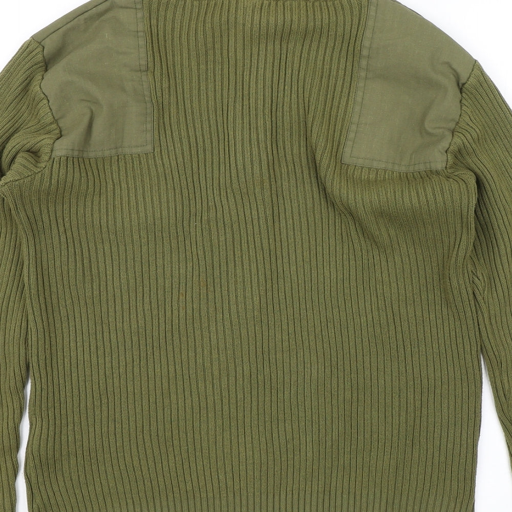 Divided Mens Green   Full Zip Jumper Size M