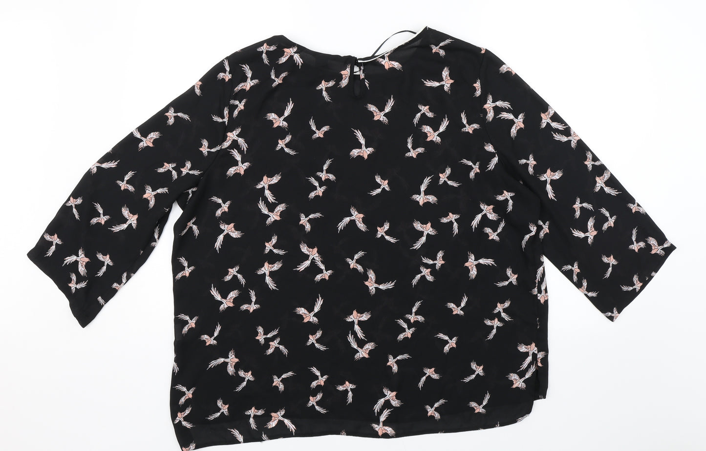 Primark Womens Black   Basic Blouse Size 20  - Birds