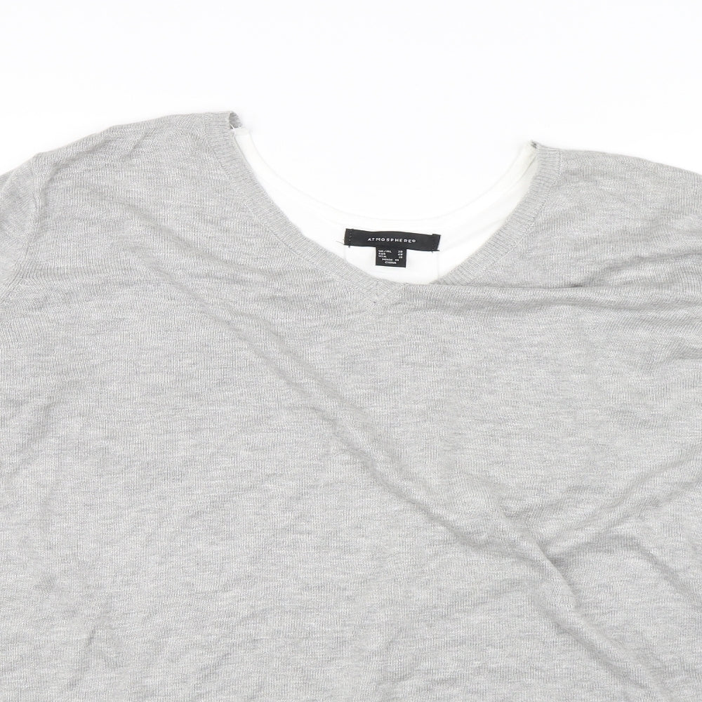 Atmosphere Womens Grey   Basic Blouse Size 20
