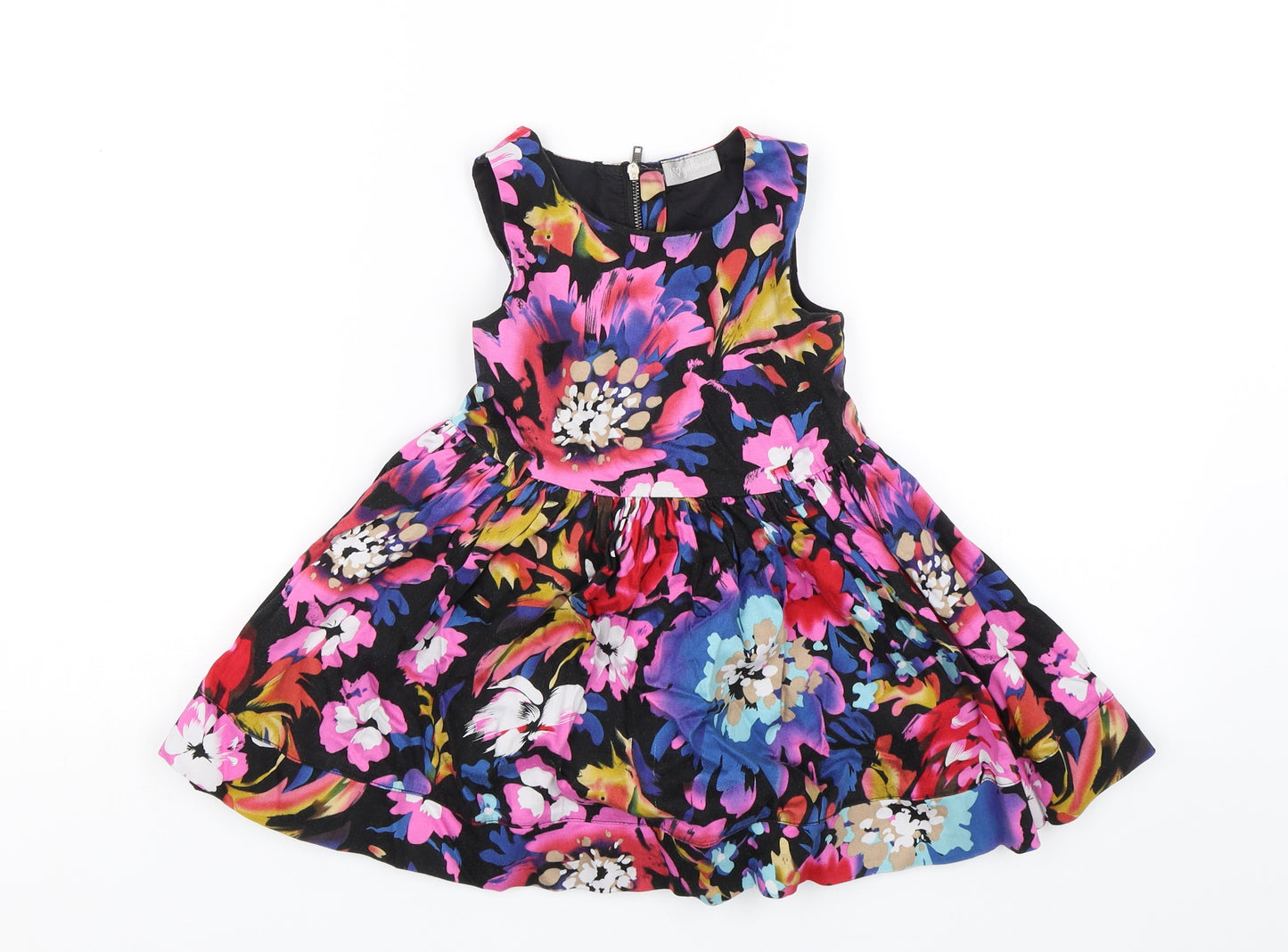 Matalan Girls Pink Floral  Shift  Size 3 Years