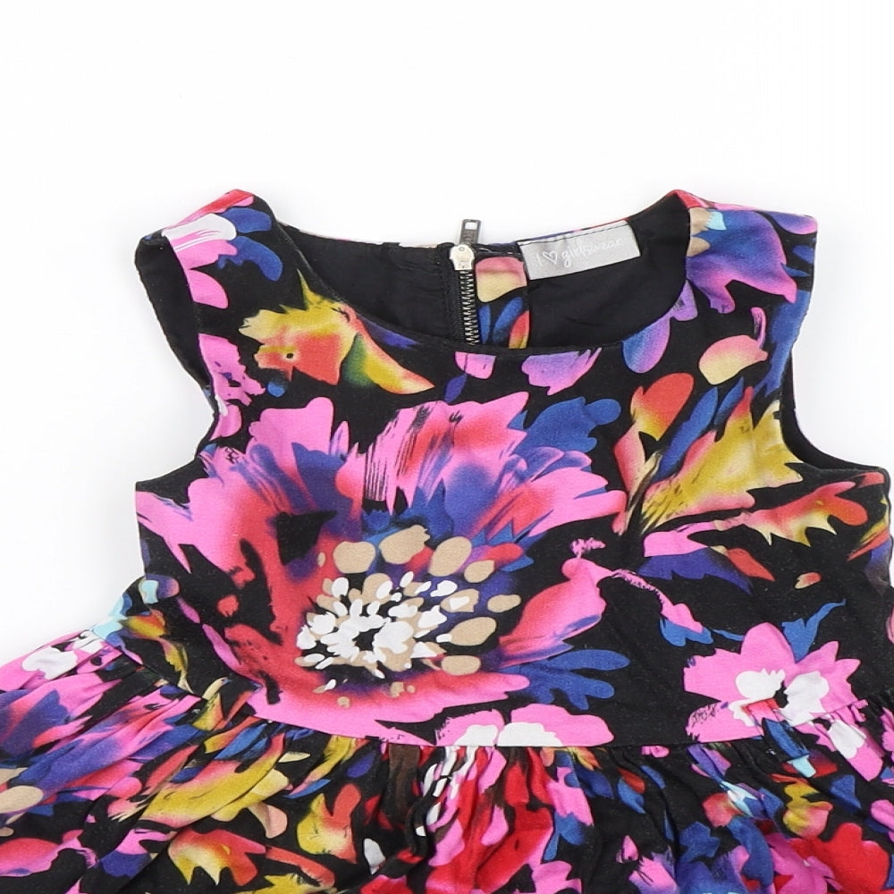 Matalan Girls Pink Floral  Shift  Size 3 Years
