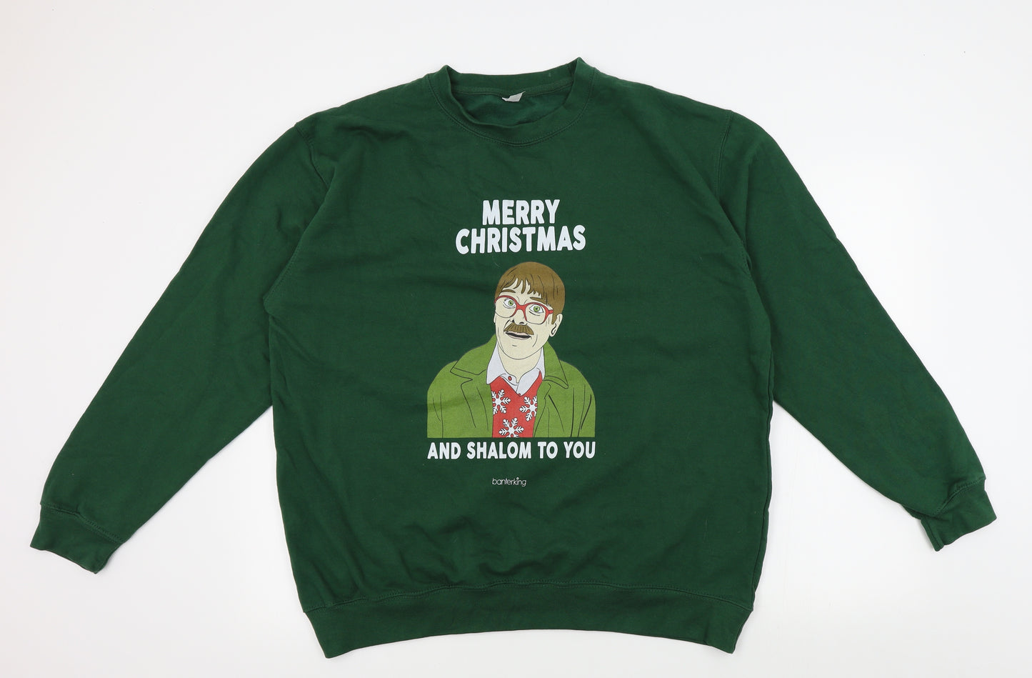 banterking Mens Green   Pullover Jumper Size XL  - friday night dinner, shalom