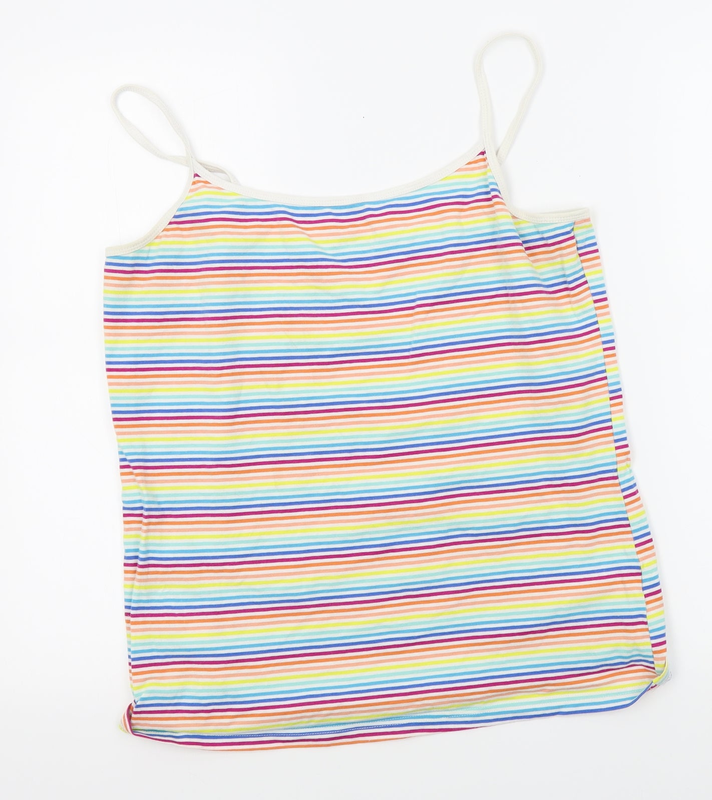 Papaya Womens Multicoloured Striped  Basic Tank Size 18