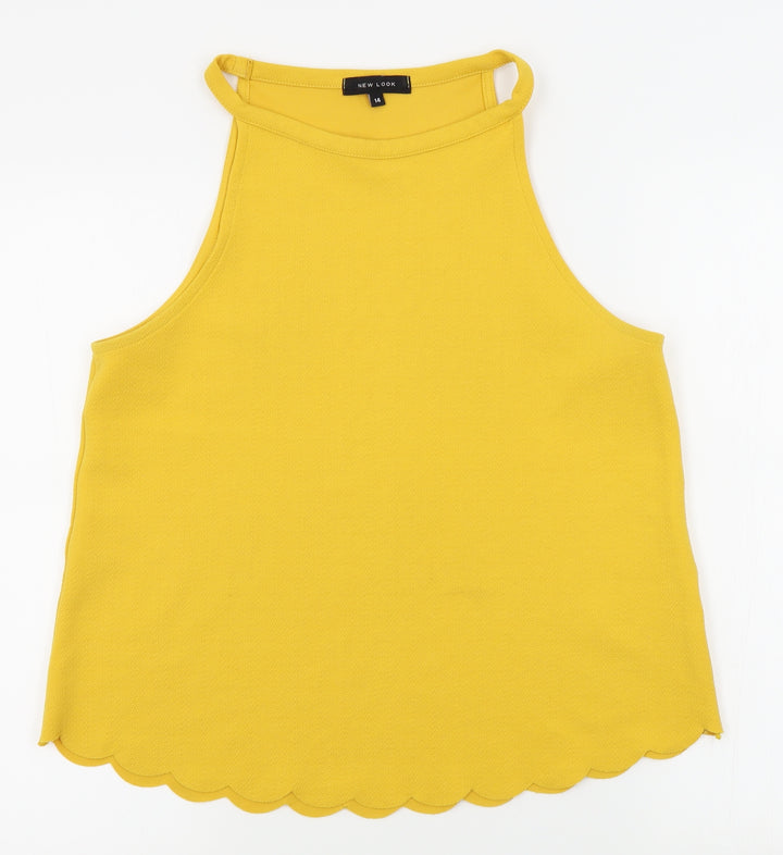 New Look Womens Yellow   Camisole Blouse Size 14