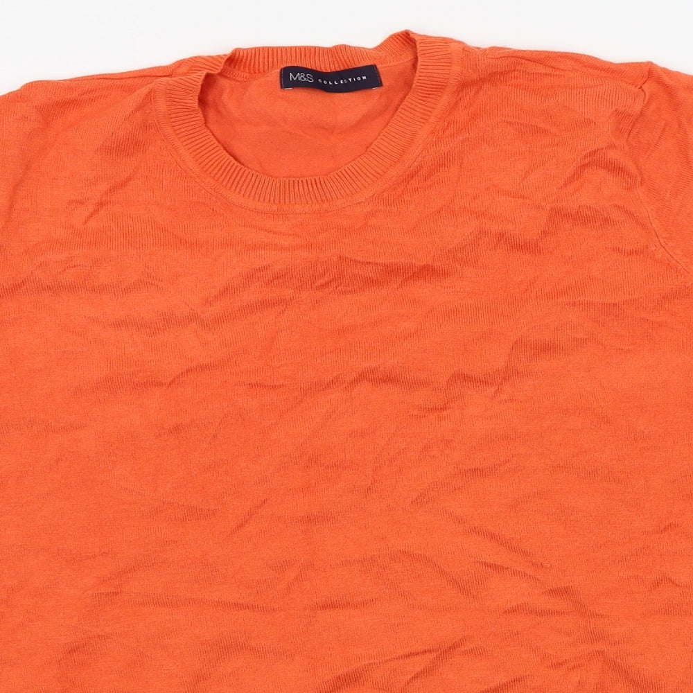 M&S Womens Orange   Pullover Jumper Size 20