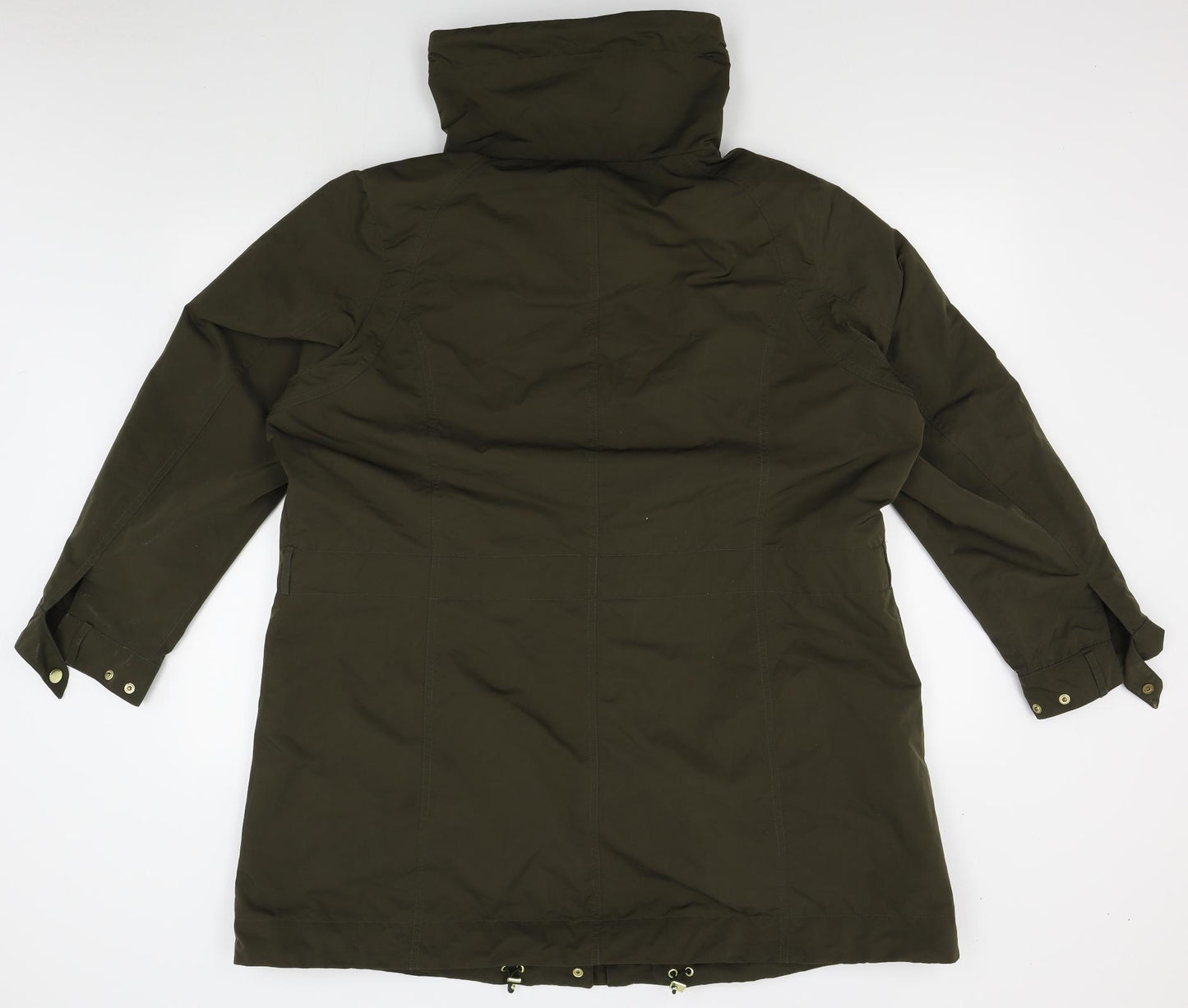 M&S Womens Green   Overcoat Coat Size 22